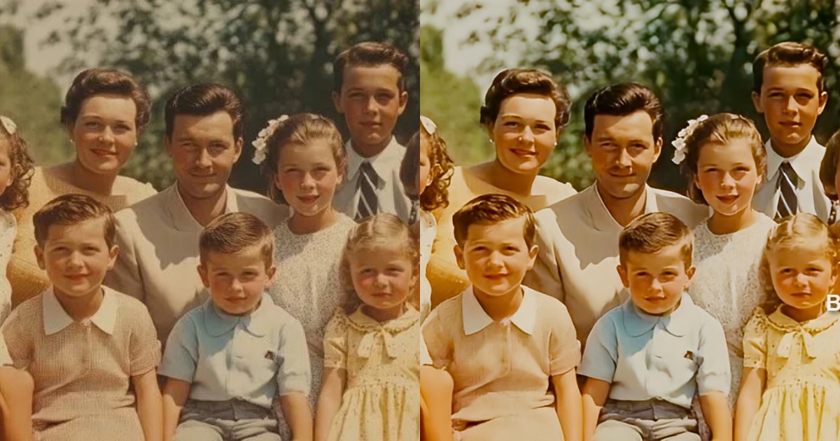 Сравнение фотографии до и после обработки