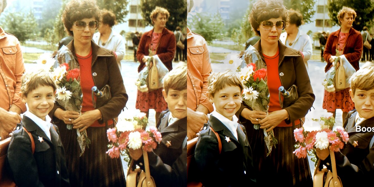 Пожелтевшая старая фотография